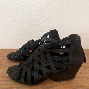 Eileen Fisher Black Sandal Heels